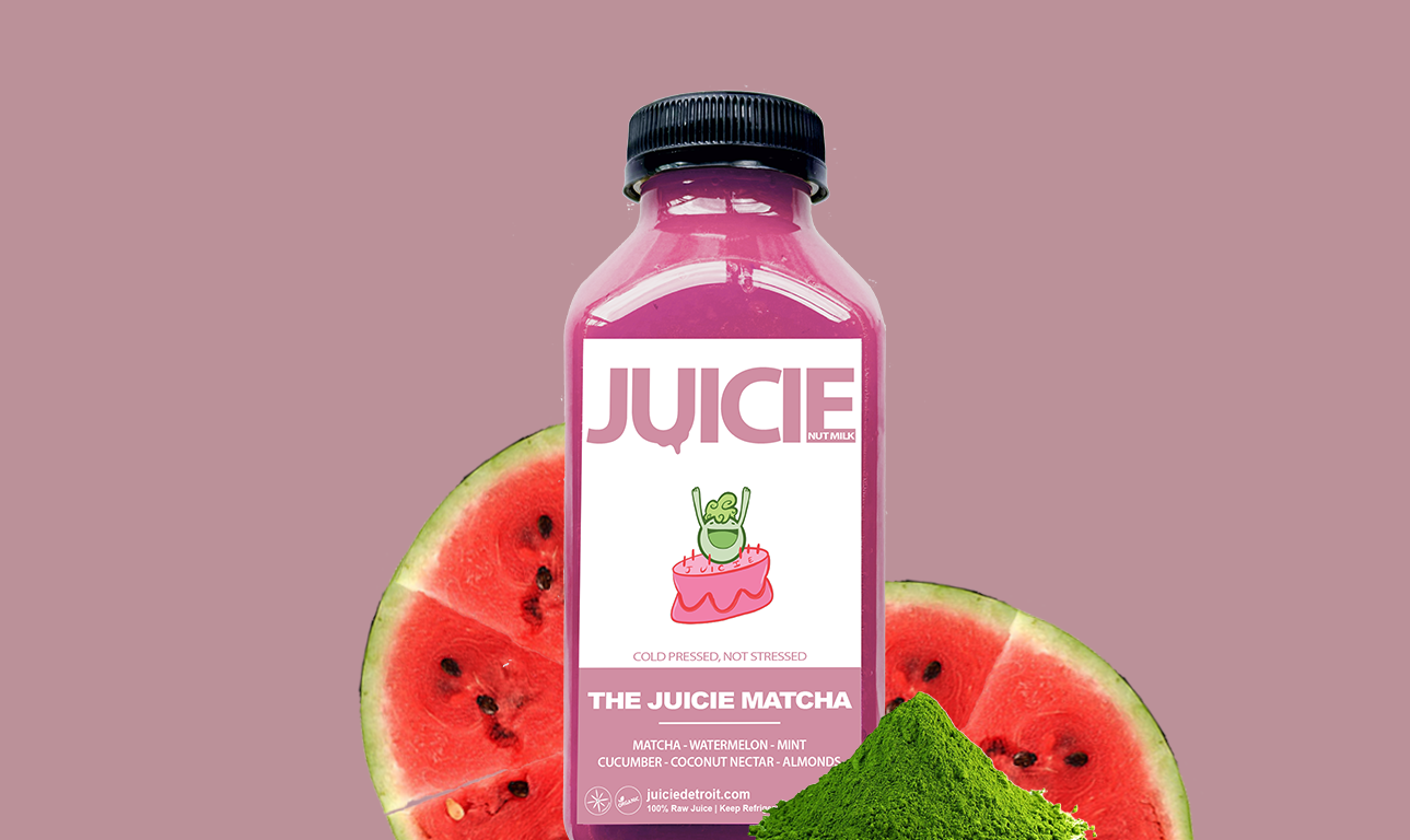 The JUICIE Matcha | Matcha, Watermelon, Cucumber, Mint, Coconut Nectar, Almonds